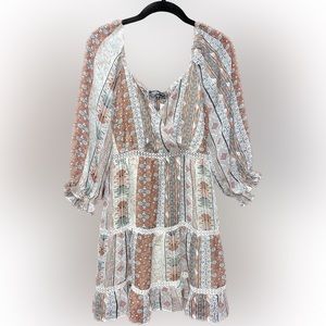 NWOT  LONG SLEEVE V-NECK DRESS